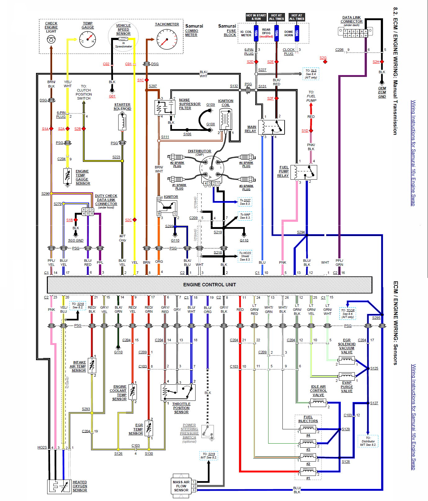 ZOR will modify your wiring harness for Samurai 1.6 conversion